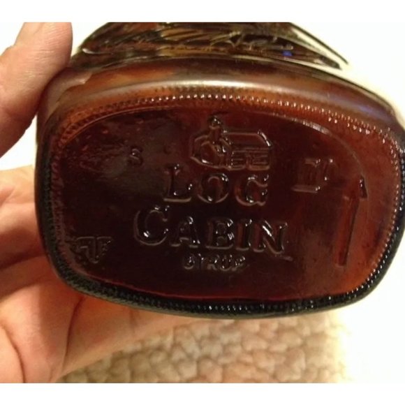 Benjamin Franklin Log Cabin Syrup Bottle 1970 - Picture 2 of 9